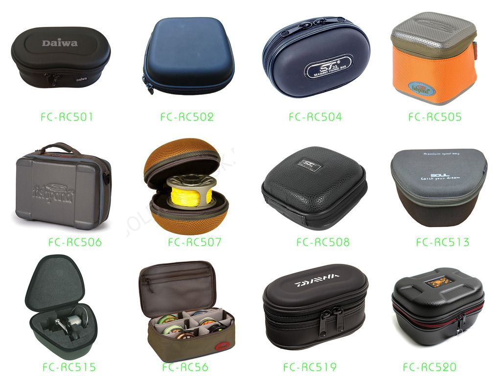 FISHIPOND Hard Top EVA fishing reel storage case with waterproof nylon